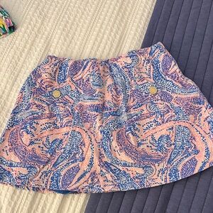 Lilly Pulitzer Pink and Blue Paisley Print Skort